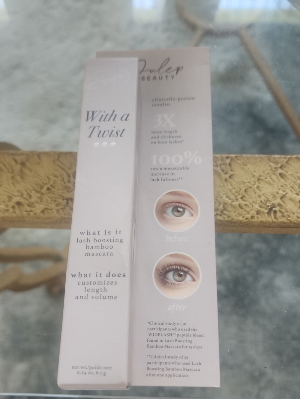 NEW. UNOPENED BOX. JULEP With a Twist Lash Boosting Bamboo Mascara - Jet Black